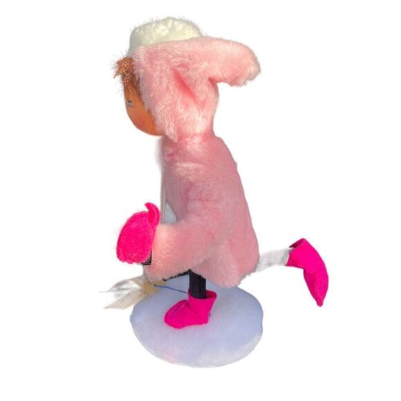 ANNALEE 13" Sally's Snow Friend ~ Girl In Pink Coat w Snowball USA Vintage 1999 - Picture 3 of 10